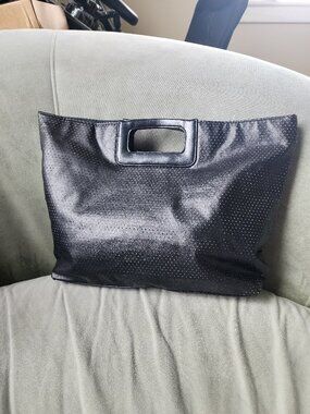 Victoria’s Secret Extra Large Black Glitter Tote Bag | Y2K Glam Purse | Spacious